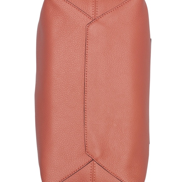 DKNY WES HOBO Coral Tote Handbag  Pebbled Leather - Picture 4 of 10